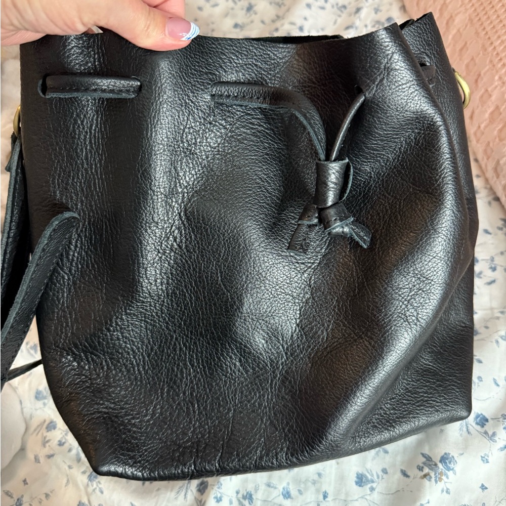 Brand new Portland, leather, large bucket, bag, and black no tags. It was a gift